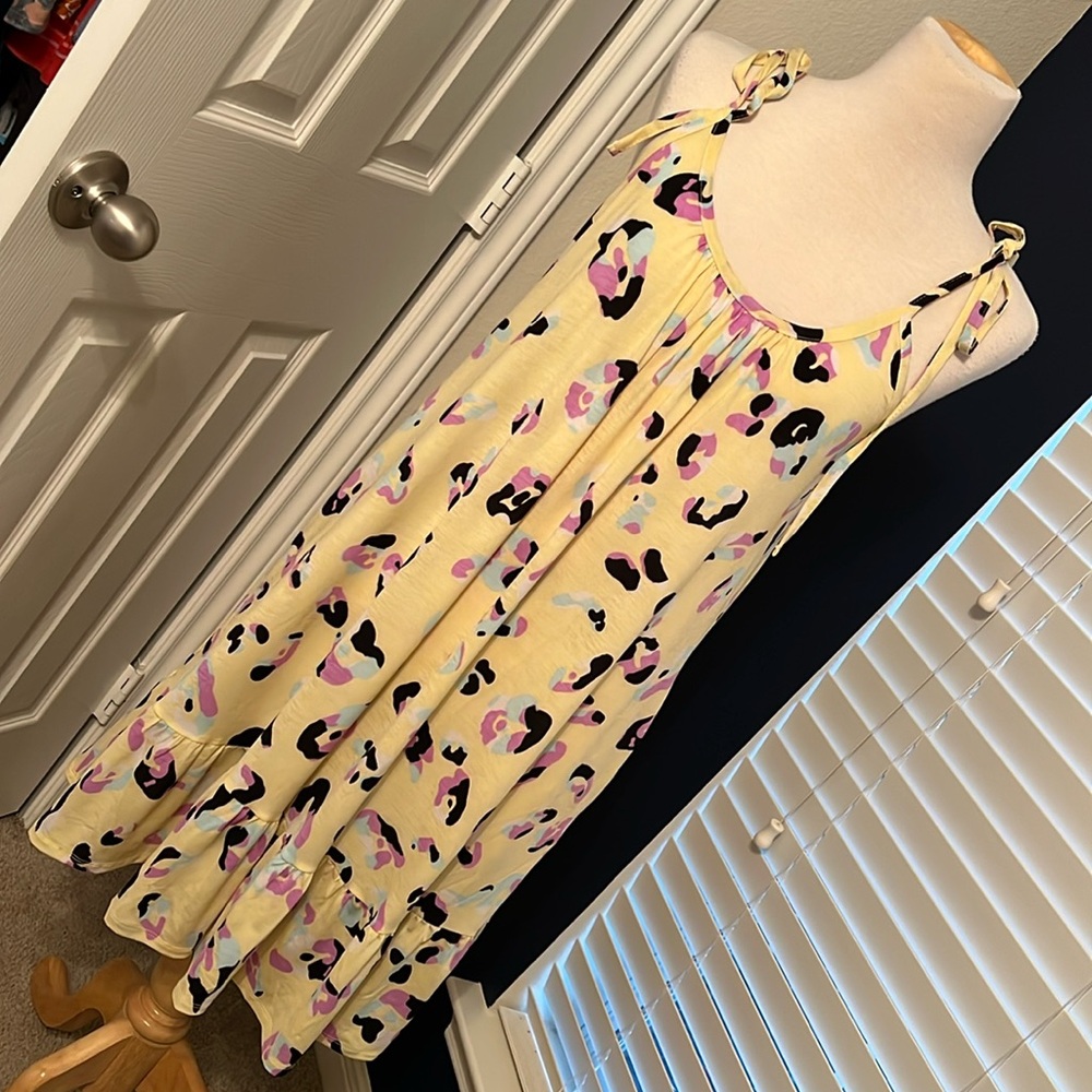 NWOT Sew In Love Leopard Spaghetti Strap Dress